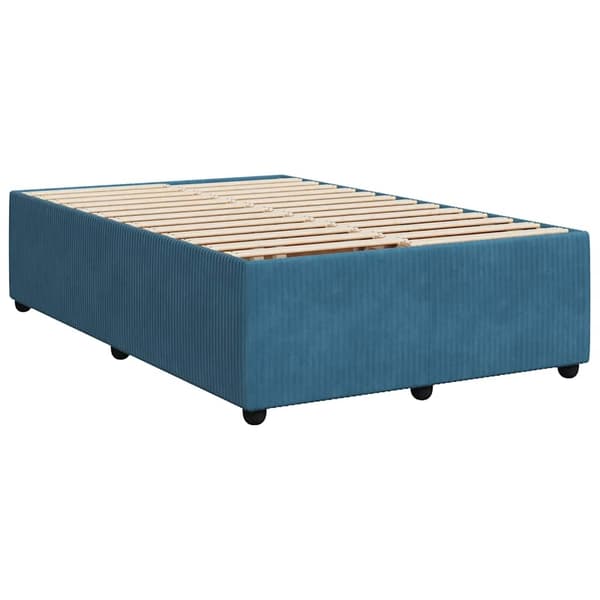 vidaXL Ramsäng med madrass mörkblå 120x190 cm sammet Blå