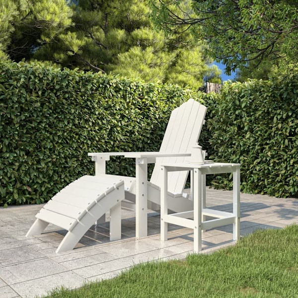 vidaXL Adirondack bord vit 38x38x46 cm HDPE Vit