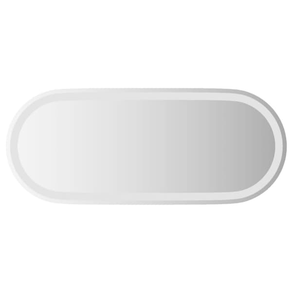 vidaXL Badrumsspegel LED 90x40 cm oval Transparent