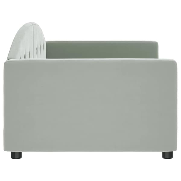 vidaXL Dagbädd ljusgrå 90x200 cm sammet Grå