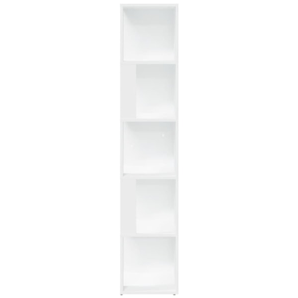 vidaXL Hörnhylla vit 33x33x164,5 cm konstruerat trä Vit