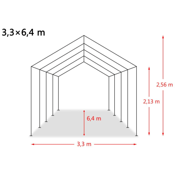 vidaXL Vindskydd för boskap PVC 550 g/m² 3,3x6,4 m mörkgrön