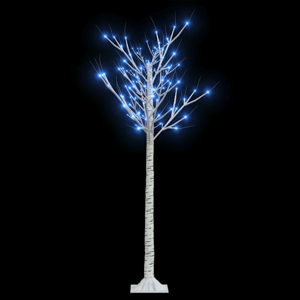 vidaXL Plastgran 140 LED 1,5 m pil blått ljus inomhus/utomhus Vit