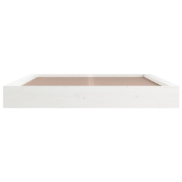 vidaXL Sängram vit 120x200 cm massivt trä Vit