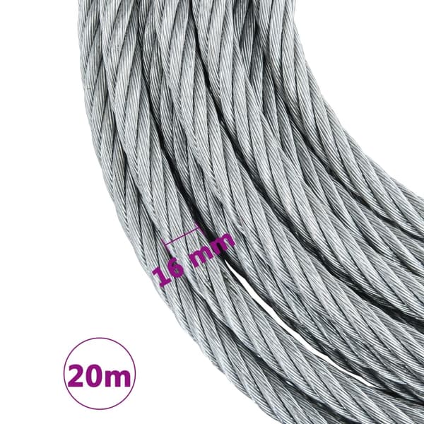 vidaXL Vajervinsch 3200 kg Silver