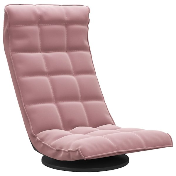 vidaXL Snurrbar golvstol rosa sammet Rosa