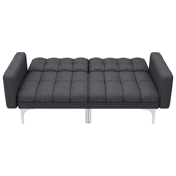 vidaXL Bäddsoffa mörkgrå tyg grå