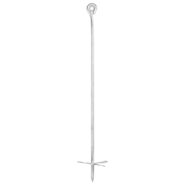 vidaXL Jordankare 6 st 10x60 cm galvaniserad metall