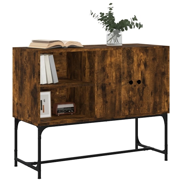 vidaXL Skänk rökfärgad ek 100x40x79,5 cm konstruerat trä Brun
