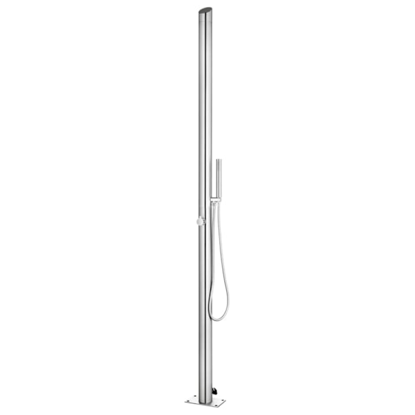 vidaXL Utedusch 220 cm rostfritt stål