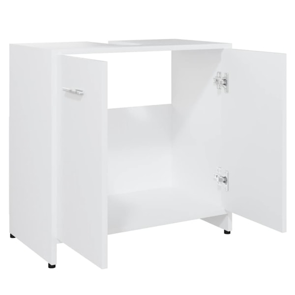 vidaXL Badrumsskåp vit 60x33x61 cm konstruerat trä Vit