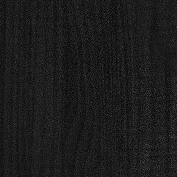 vidaXL Sängram svart massiv furu 90x200 cm Svart