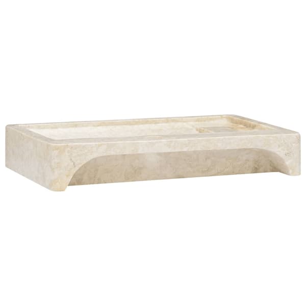 vidaXL Handfat gräddvit 58x39x10 cm marmor Creme