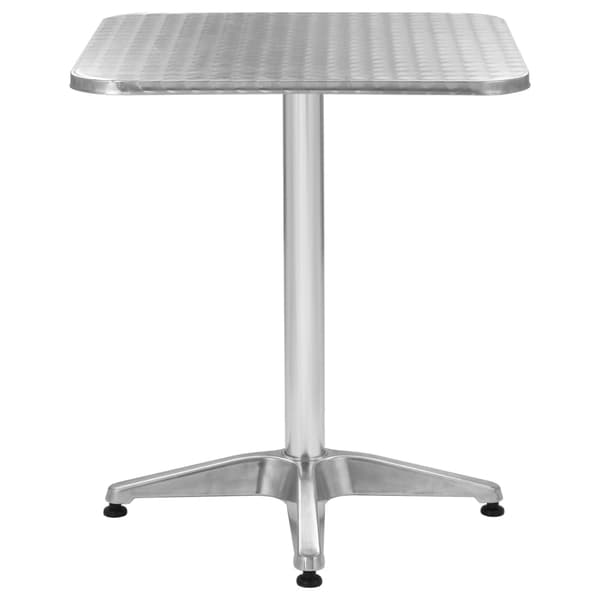 vidaXL Trädgårdsbord silver 60x60x70 aluminium Silver