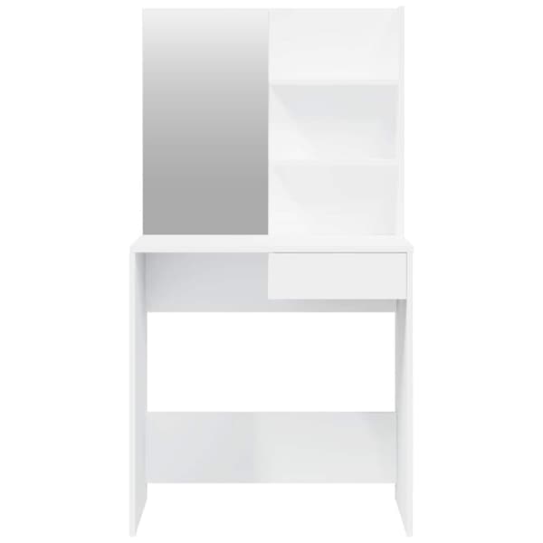 vidaXL Sminkbord set vit 74,5x40x141 cm Vit