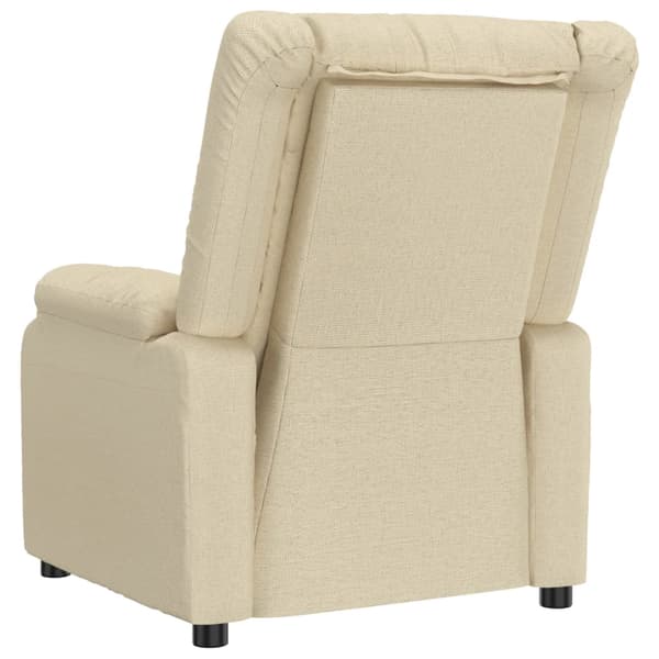 vidaXL Reclinerfåtölj gräddvit tyg Kräm