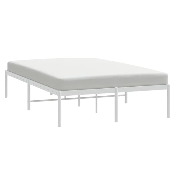 vidaXL Sängram metall vit 120x190 cm Vit