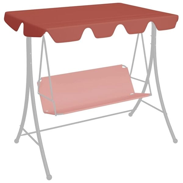 vidaXL Reservtak för hammock terrakotta 188/168x145/110cm Orange