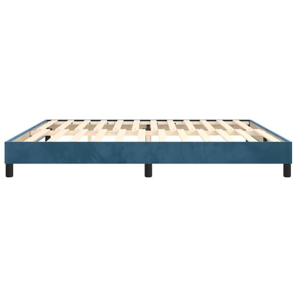 vidaXL Ramsäng mörkblå 200x200 cm sammet Blå