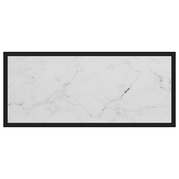 vidaXL Konsolbord vit 80x35x75 cm härdat glas Vit
