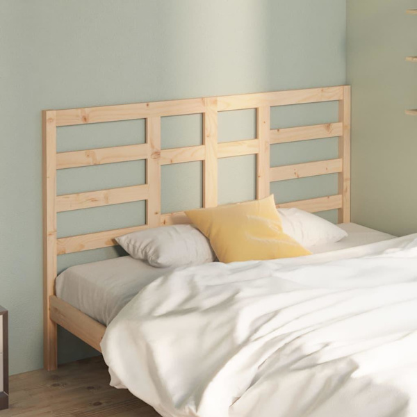 vidaXL Sänggavel 141x4x104 cm massiv furu Brun