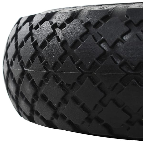 vidaXL Hjul för säckkärra 4 st massiv PU 3.00-4 (260x85) Svart