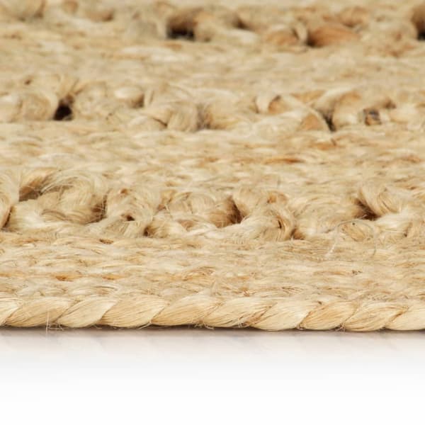 vidaXL Handgjord jutematta flätad 210 cm Brun
