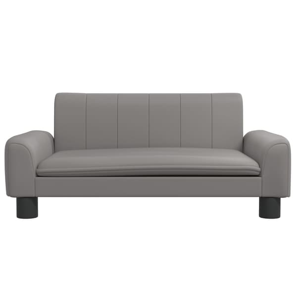 vidaXL Barnsoffa grå 70x45x30 cm konstläder Grå