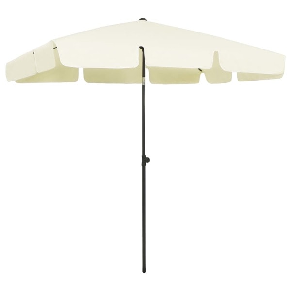 vidaXL Strandparasoll sandgul 200x125 cm Gul