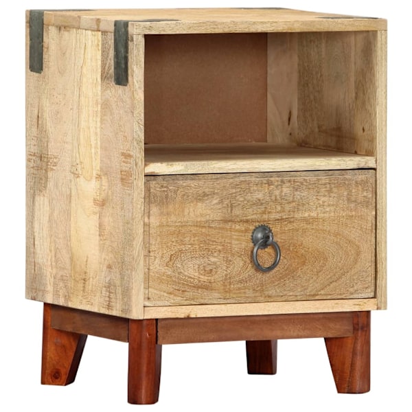 vidaXL Sängbord 40x30x52 cm massivt robust mangoträ Brun