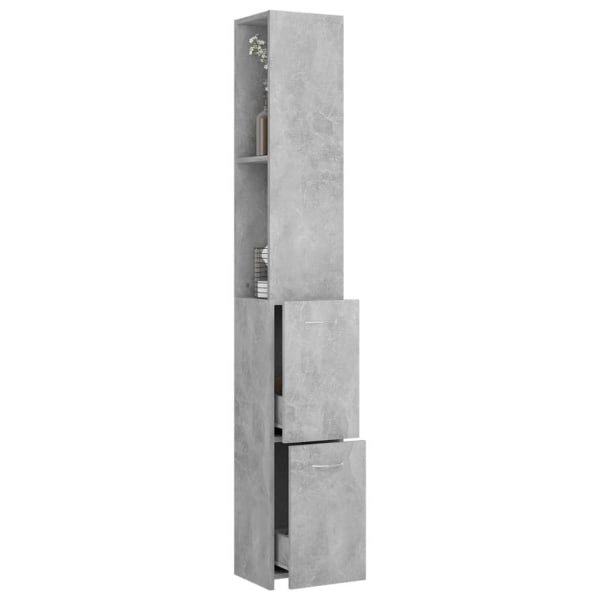 vidaXL Badrumsskåp betonggrå 25x26,5x170 cm konstruerat trä grå