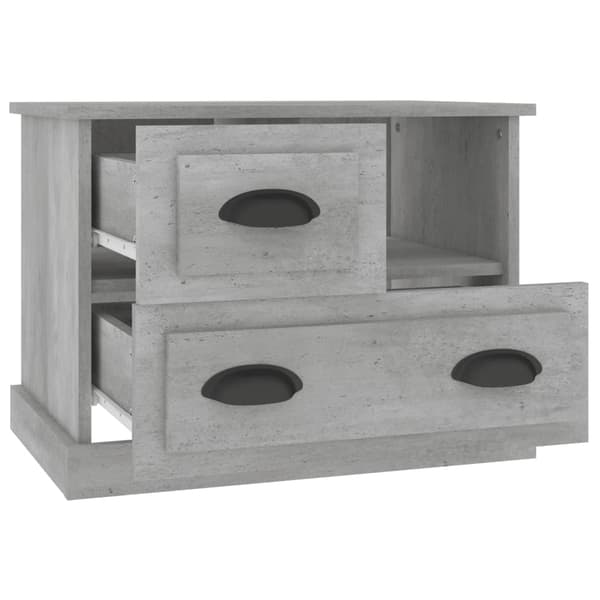 vidaXL Sängbord betonggrå 60x39x45 cm Grå