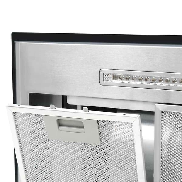 vidaXL Köksfläkt med LCD för köksö 90 cm 756 m³/tim LED Silver