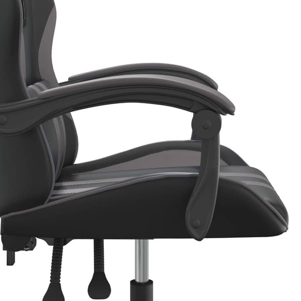 vidaXL Gamingstol svart och grå konstläder Grå