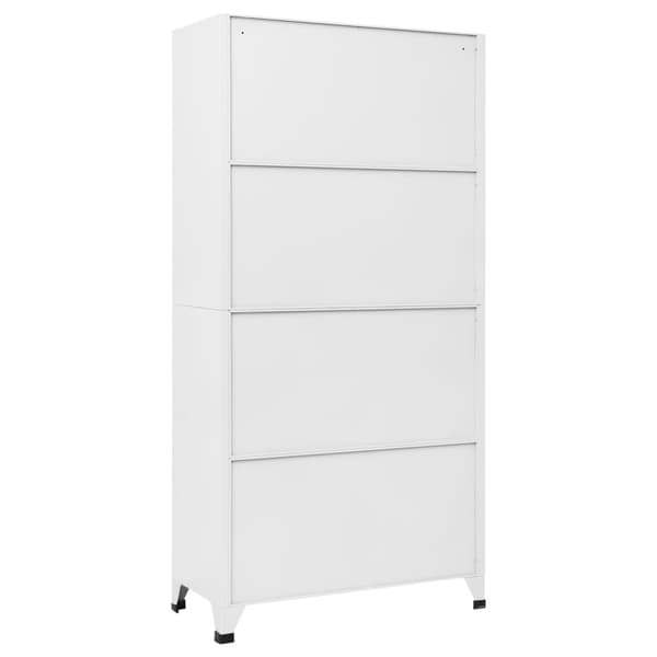 vidaXL Förvaringsskåp ljusgrå och mörkgrå 90x45x180 cm stål Grå