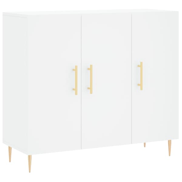 vidaXL Skänk vit 90x34x80 cm konstruerat trä Vit
