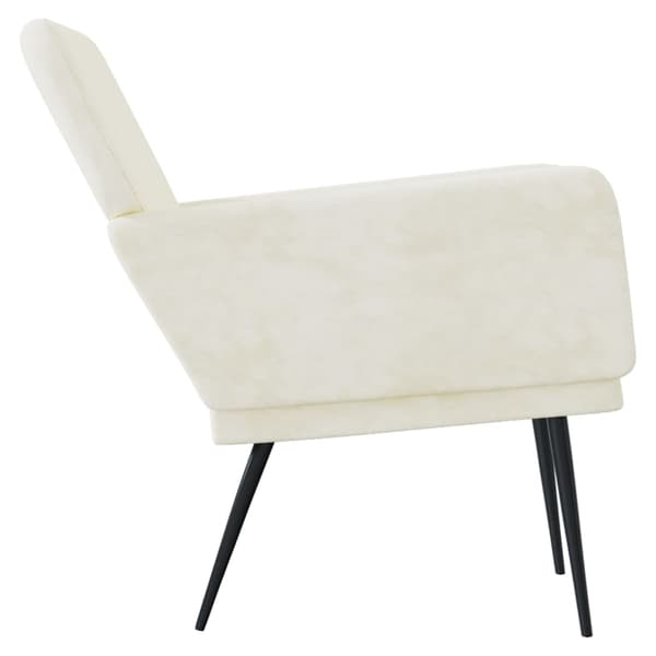 vidaXL Loungestol gräddvit 62x79x79 cm sammet Kräm