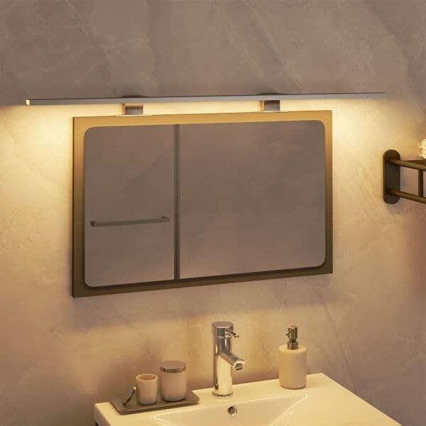 vidaXL Spegellampa LED 13 W varmvit 80 cm 3000 K Silver