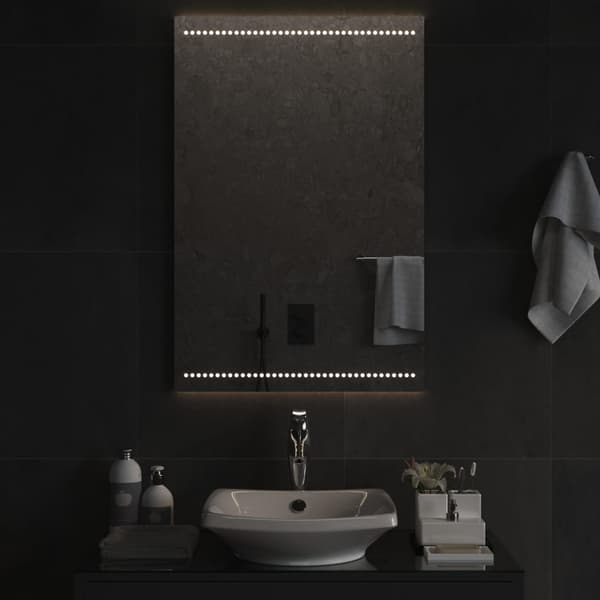 vidaXL Badrumsspegel LED 60x90 cm Transparent
