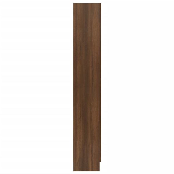 vidaXL Vitrinskåp brun ek 82,5x30,5x185,5 cm konstruerat trä Brun