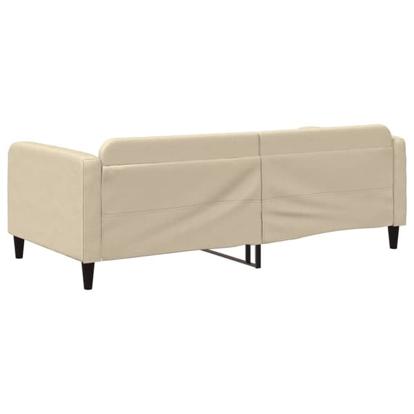 vidaXL Dagbädd gräddvit 100x200 cm tyg Kräm