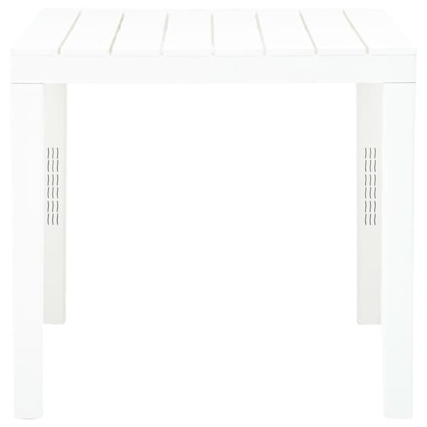 vidaXL Trädgårdsbord vit 78x78x72 cm plast Vit