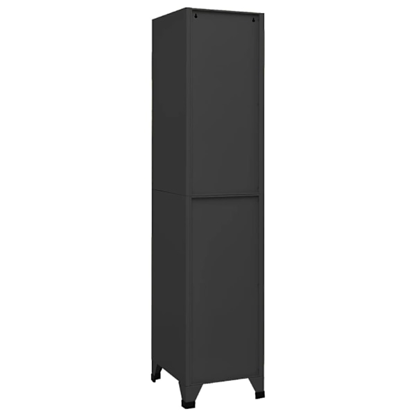 vidaXL Förvaringsskåp antracit 38x45x180 cm stål Antracit