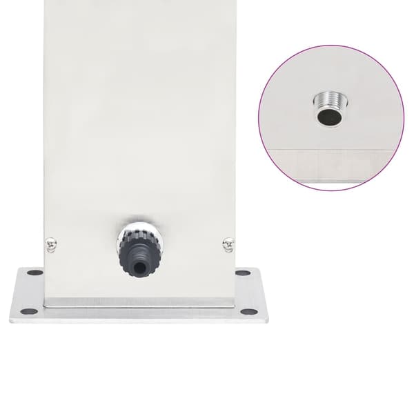 vidaXL Utedusch 110 cm rostfritt stål Silver