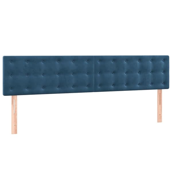 vidaXL Ramsäng med madrass mörkblå 200x200 cm sammet Blå