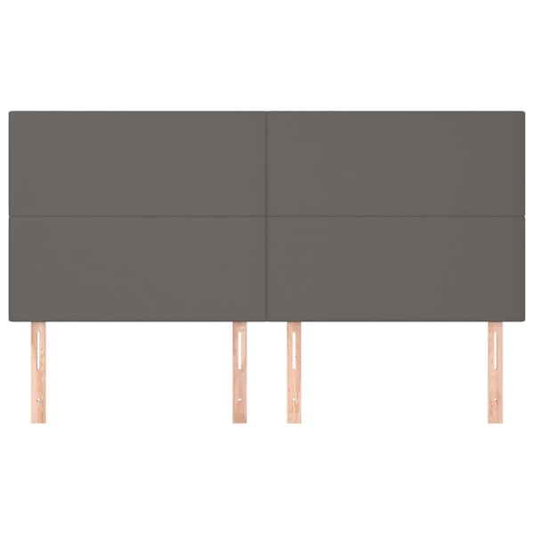 vidaXL Huvudgavlar 4 st grå 90x5x78/88 cm konstläder Grå