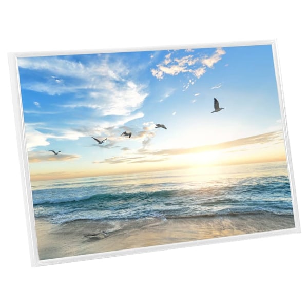 vidaXL Fotoramar 3 st för bord vit 15x21 cm MDF Vit