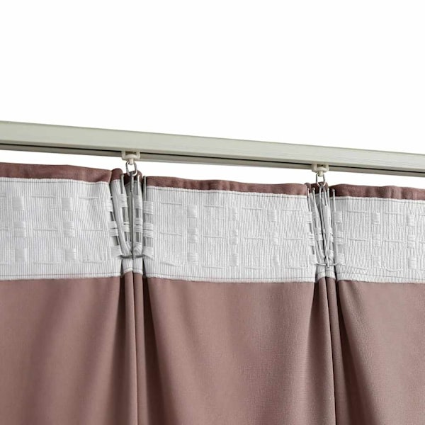 vidaXL Mörkläggningsgardiner 2 st m. krokar sammet antikrosa 140x175cm Rosa