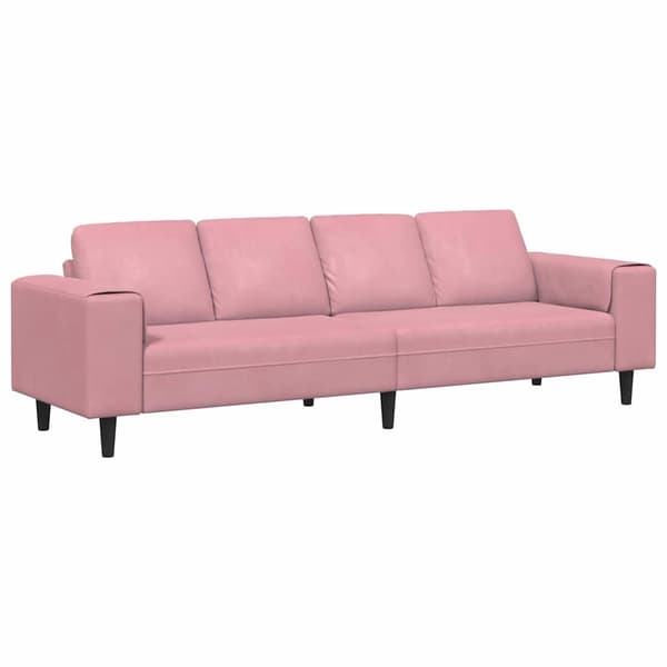 vidaXL Vardagsrumsoffa Rosa 250 x 77 x 76 cm Rosa