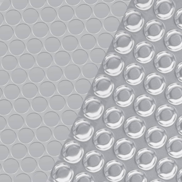 vidaXL Rektangulärt poolskydd 1200x600 cm PE silver Silver